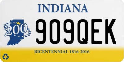 IN license plate 909QEK