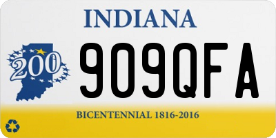 IN license plate 909QFA