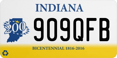 IN license plate 909QFB