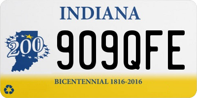 IN license plate 909QFE