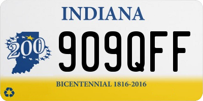 IN license plate 909QFF