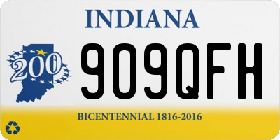 IN license plate 909QFH