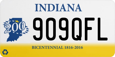 IN license plate 909QFL
