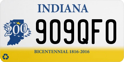 IN license plate 909QFO