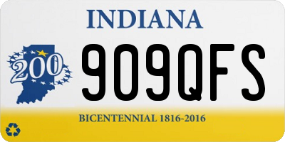 IN license plate 909QFS