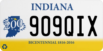 IN license plate 909QIX