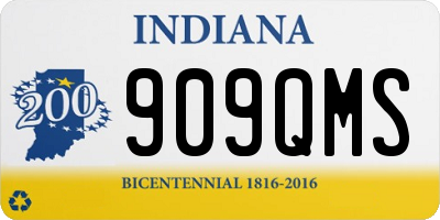 IN license plate 909QMS