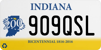 IN license plate 909QSL