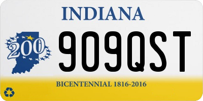 IN license plate 909QST