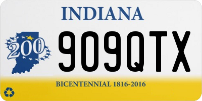 IN license plate 909QTX
