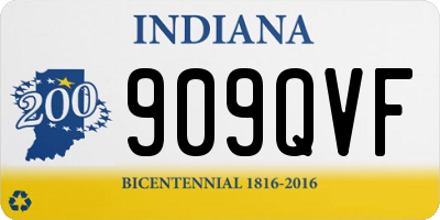 IN license plate 909QVF