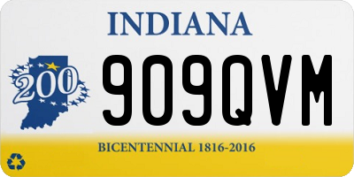 IN license plate 909QVM