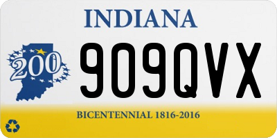 IN license plate 909QVX