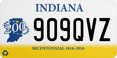 IN license plate 909QVZ