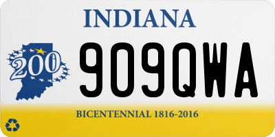 IN license plate 909QWA