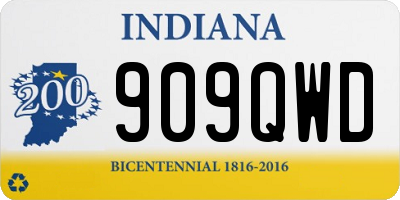 IN license plate 909QWD