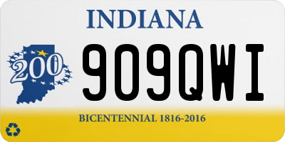 IN license plate 909QWI
