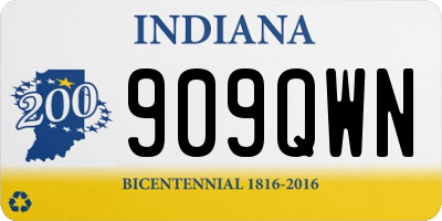 IN license plate 909QWN