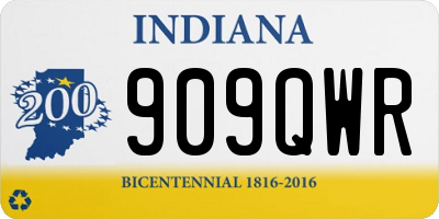 IN license plate 909QWR