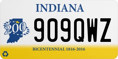 IN license plate 909QWZ