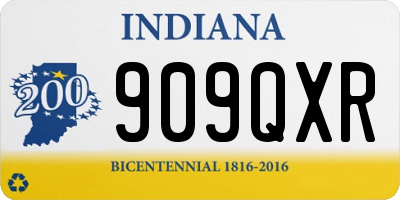 IN license plate 909QXR
