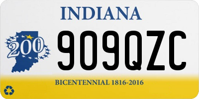 IN license plate 909QZC