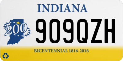 IN license plate 909QZH