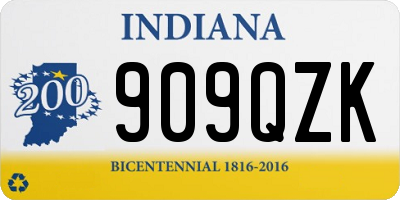 IN license plate 909QZK