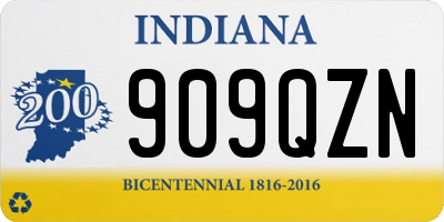 IN license plate 909QZN