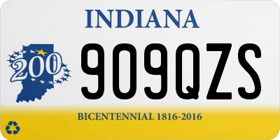 IN license plate 909QZS