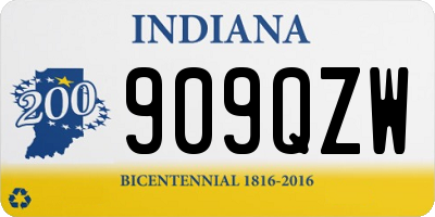 IN license plate 909QZW