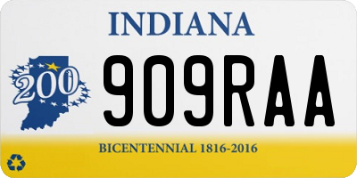 IN license plate 909RAA