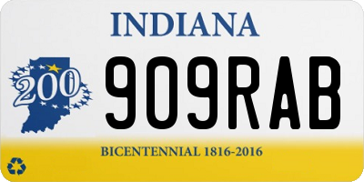 IN license plate 909RAB