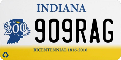 IN license plate 909RAG