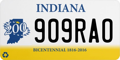 IN license plate 909RAO