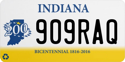 IN license plate 909RAQ