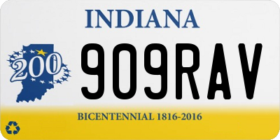 IN license plate 909RAV