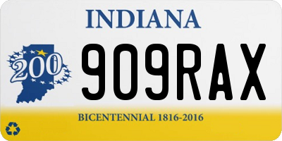 IN license plate 909RAX