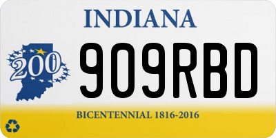 IN license plate 909RBD