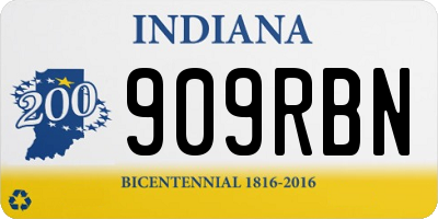 IN license plate 909RBN