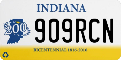 IN license plate 909RCN