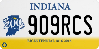 IN license plate 909RCS