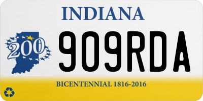 IN license plate 909RDA