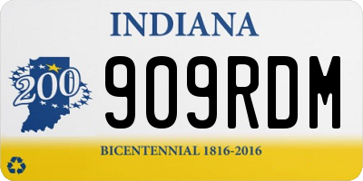 IN license plate 909RDM
