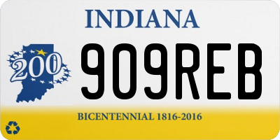 IN license plate 909REB