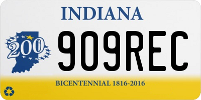 IN license plate 909REC