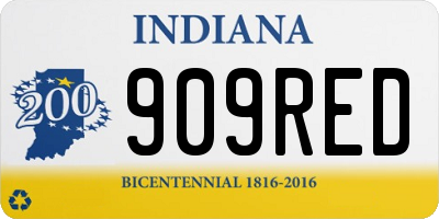 IN license plate 909RED