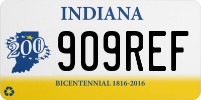 IN license plate 909REF
