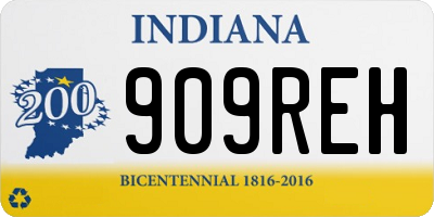 IN license plate 909REH