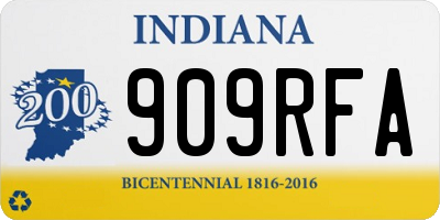 IN license plate 909RFA